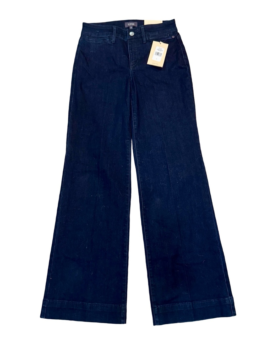 👖✨ NYDJ Dark Denim Wide-Leg TERESA Trouser Pants Jeans Denim NWT ✨👖 - Picture 12 of 12